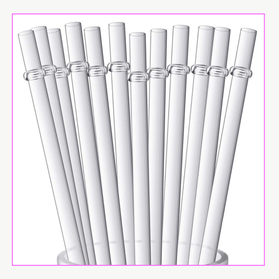 Reusable Hard Plastic Straws (10.5 inch)