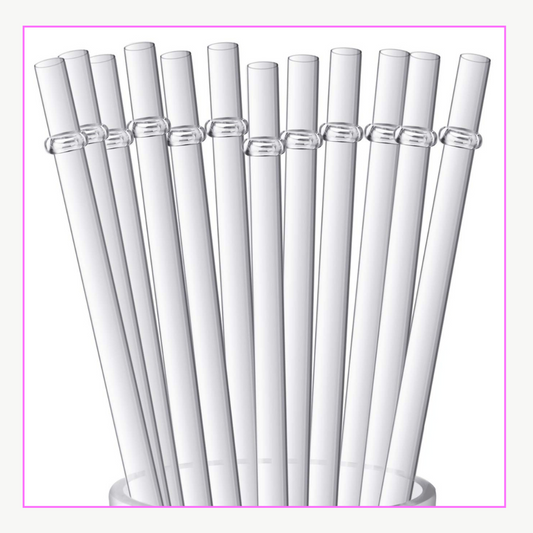 Reusable Hard Plastic Straws (10.5 inch)