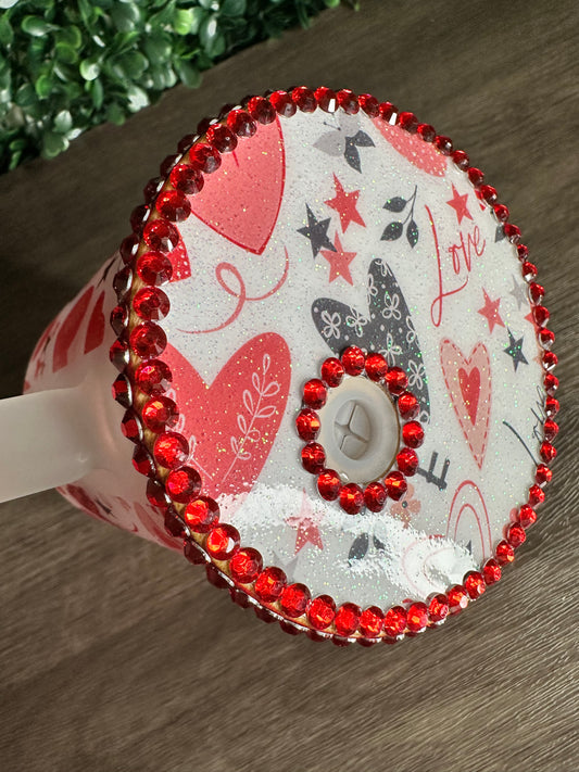 Semi Rhinestone Lid