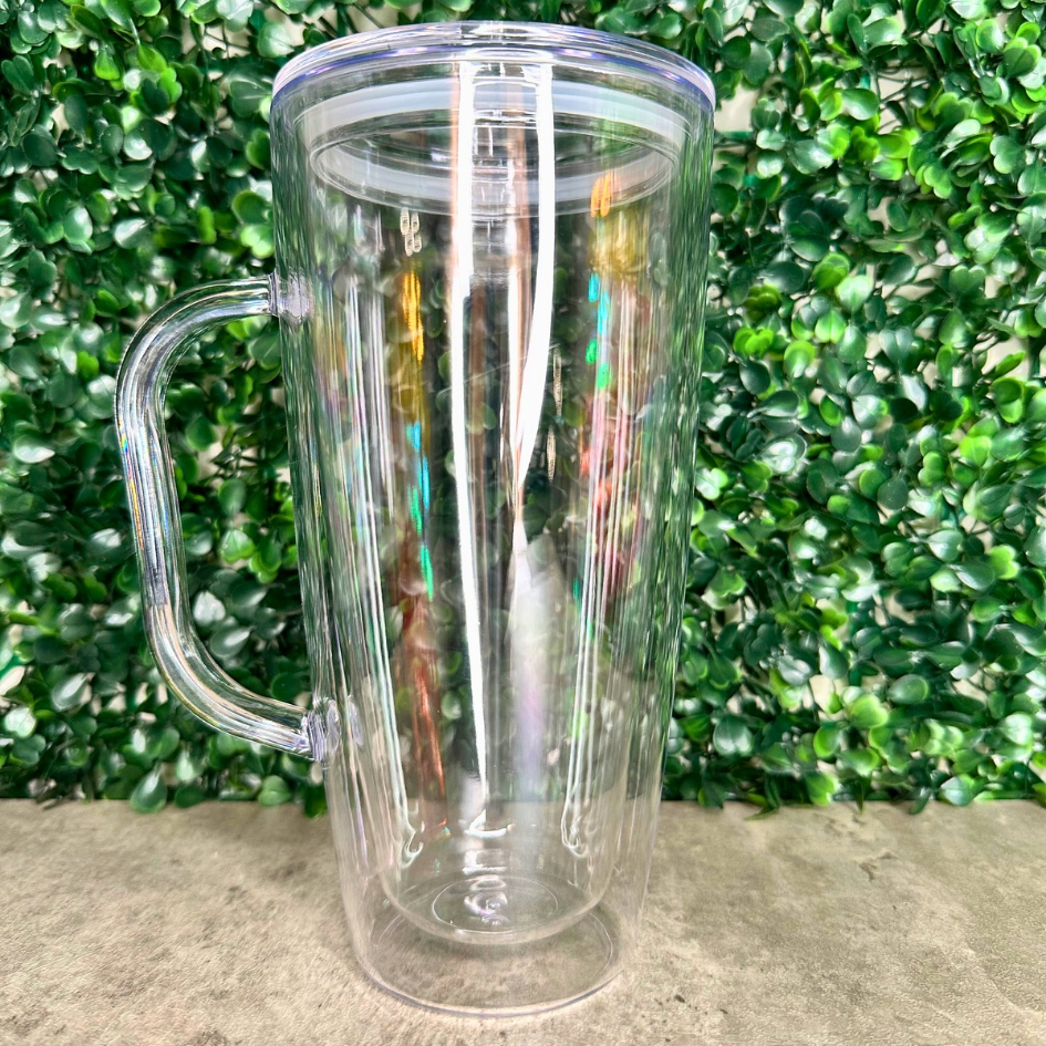25 oz Double-Walled Acrylic Tumbler with Handle (Customizable)