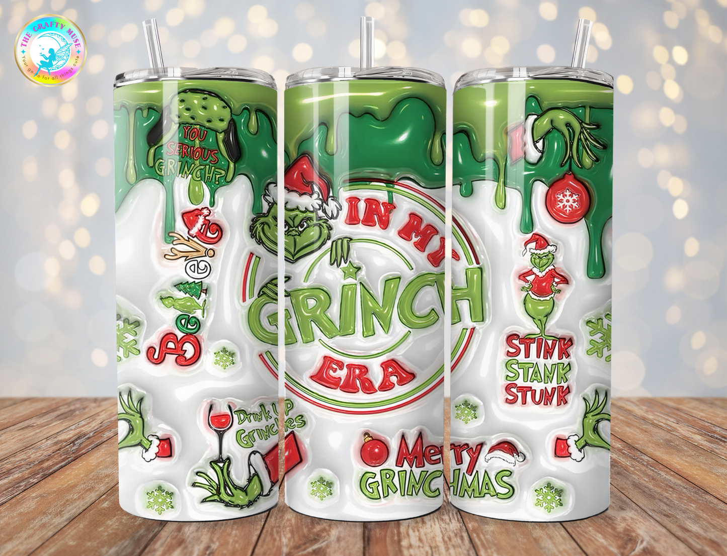 Christmas Grinch Themed 20 oz Tumblers