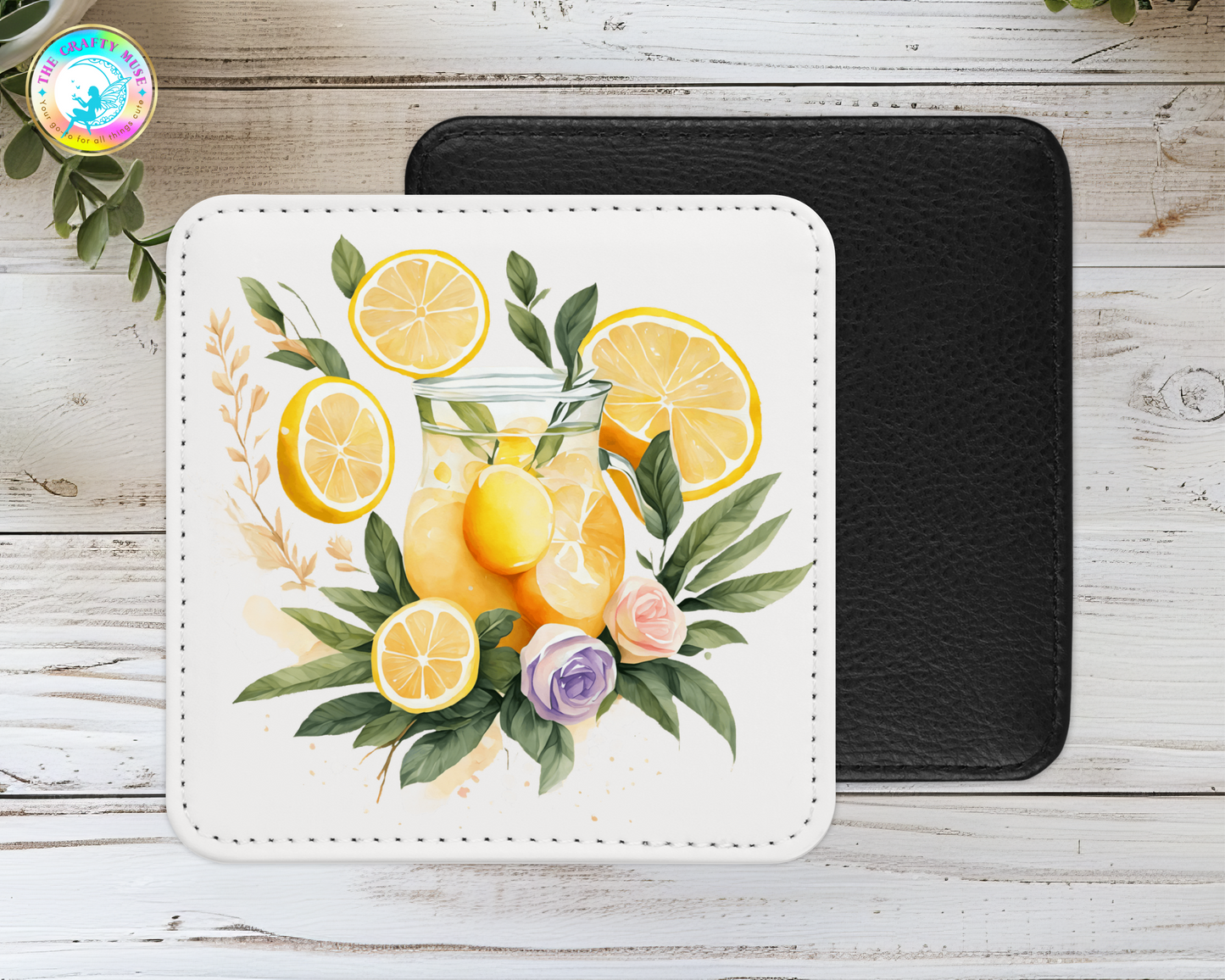 Summer Themed Pu-Leather Coasters
