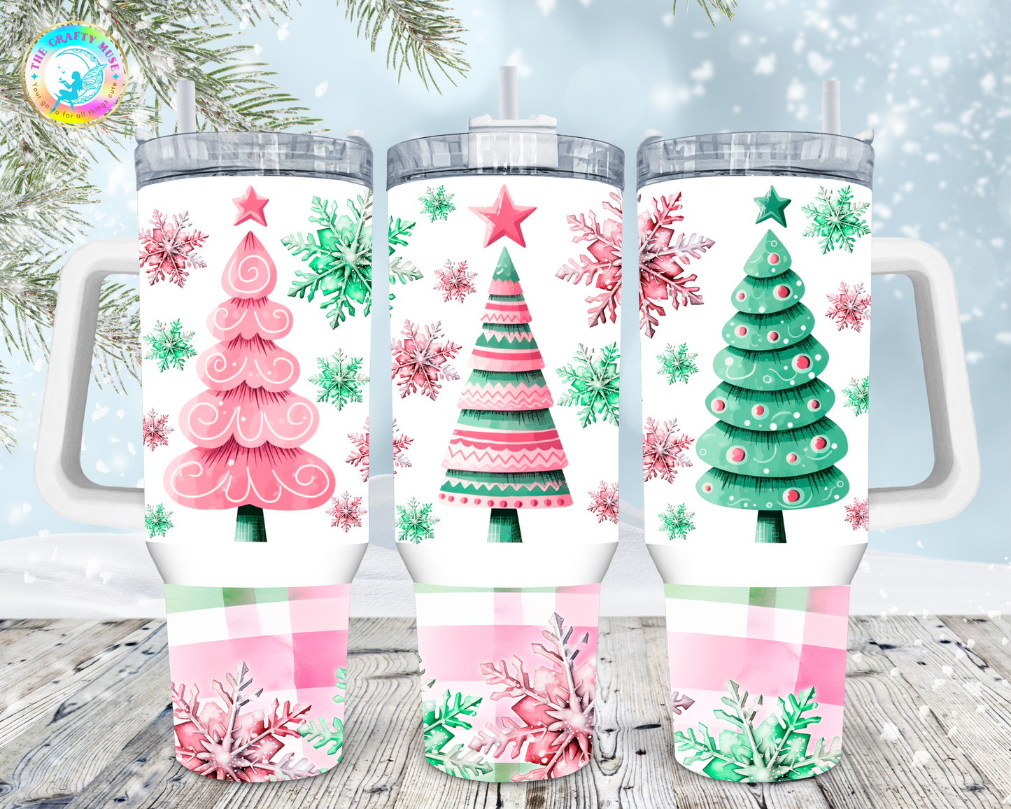 Christmas Themed 40 oz Tumblers