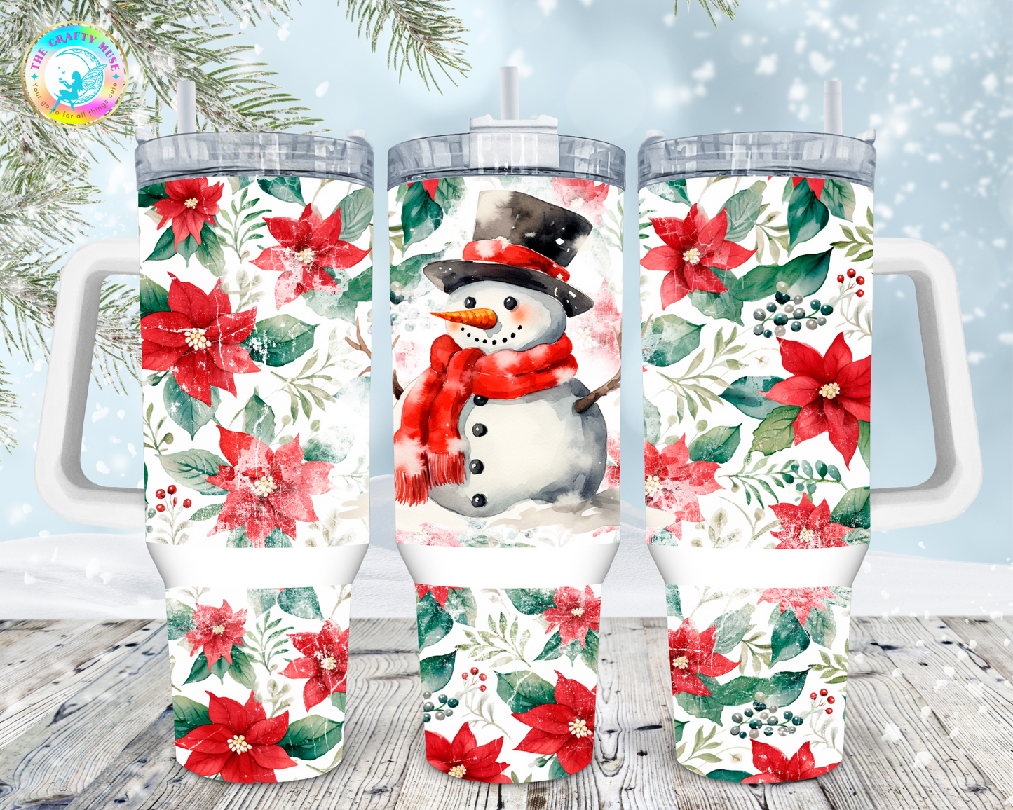 Christmas Themed 40 oz Tumblers