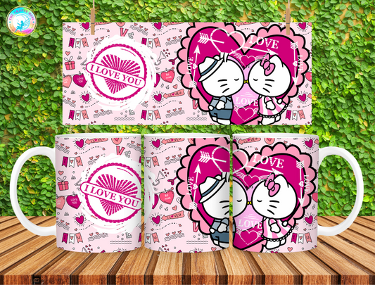 Valentine's Day Cartoon Themed 11 oz Mug