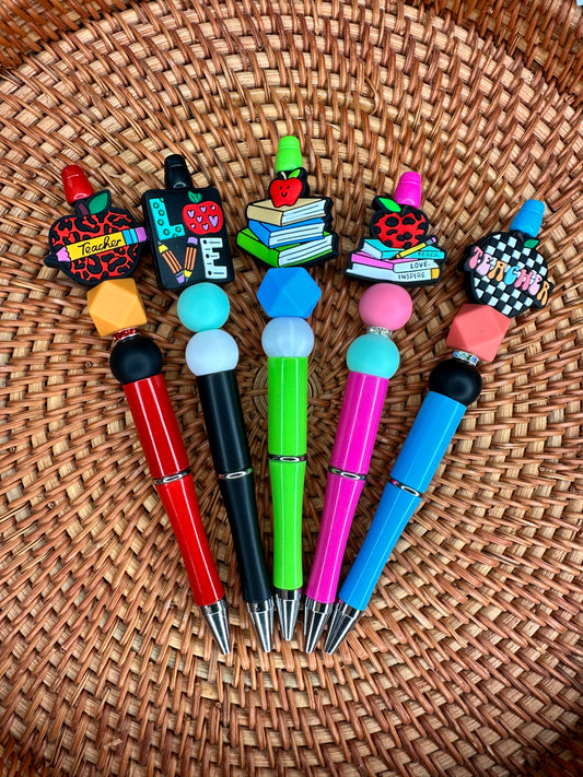 Teacher Appreciation Themed Beadable Pens