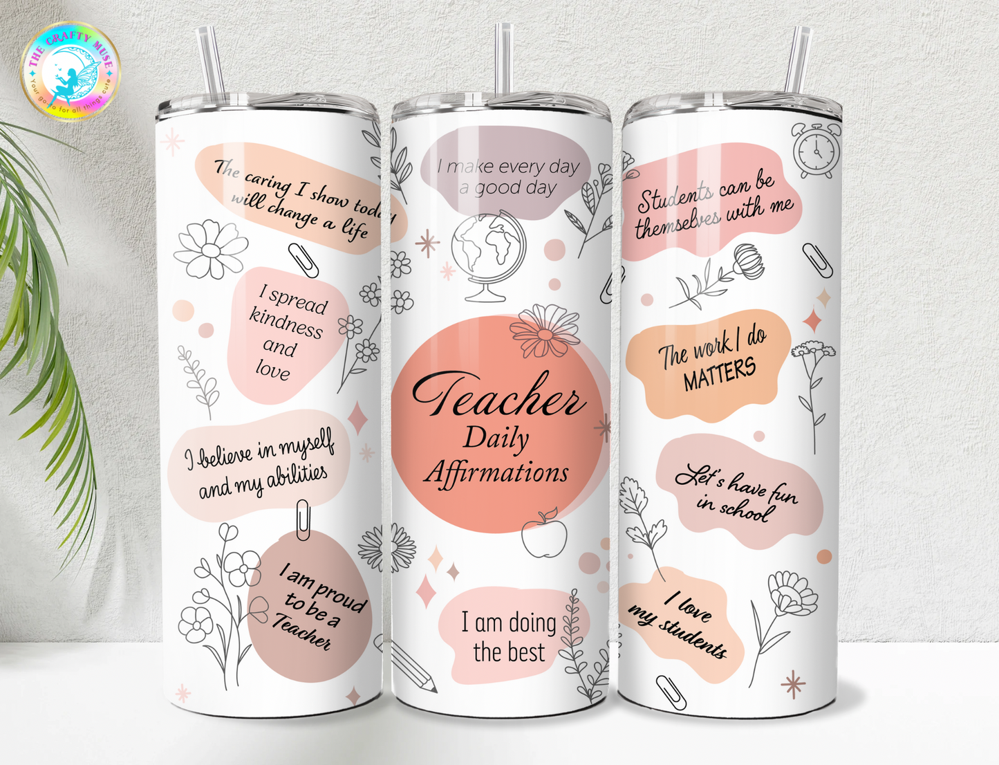 Teacher Appreciation Themed 20 oz Tumblers